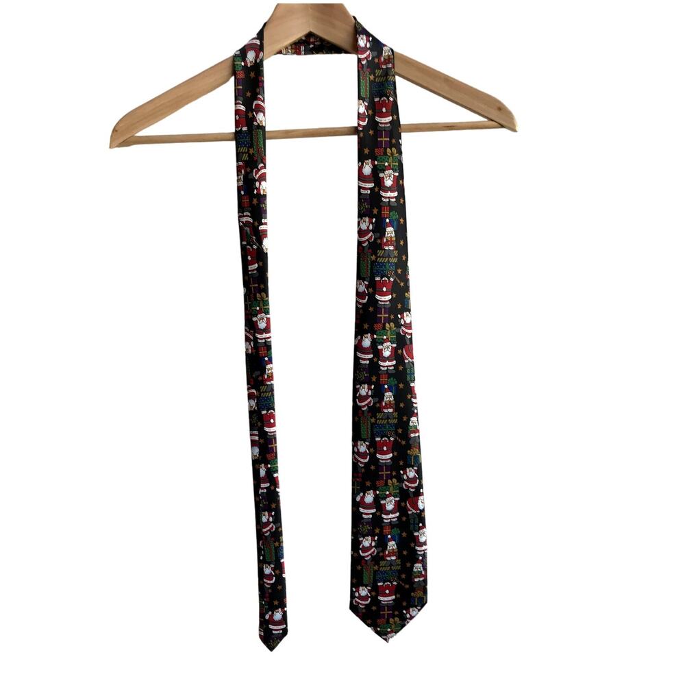 Rene Chagal Mens Christmas Santa Holiday Tie - Picture 3 of 6